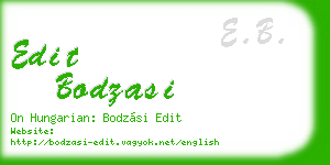 edit bodzasi business card
